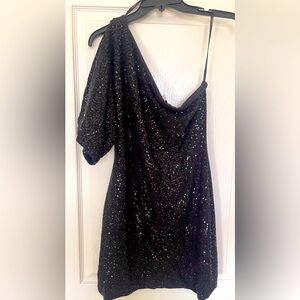 Gently worn B darlin sequin cold-one shoulder dress